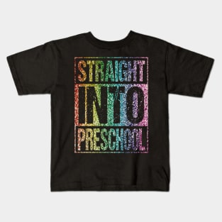 Straight Into Preschool T-Shirt Back To School Glitter Shirt Kids T-Shirt